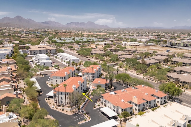 aerial view featuring a mountain view