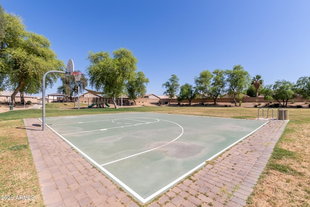9243 W Brown St, Peoria, AZ 85345 - view of basketball court with community basketball court and a yard