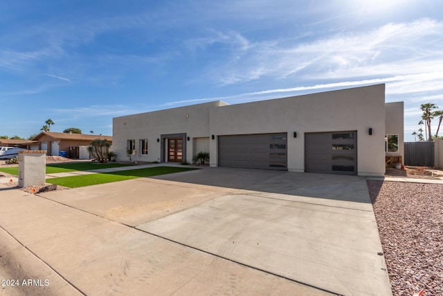 pueblo-style home with french doors