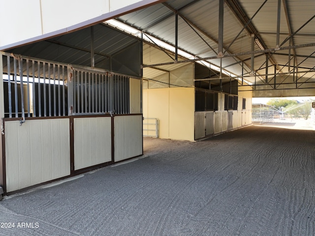 view of horse barn