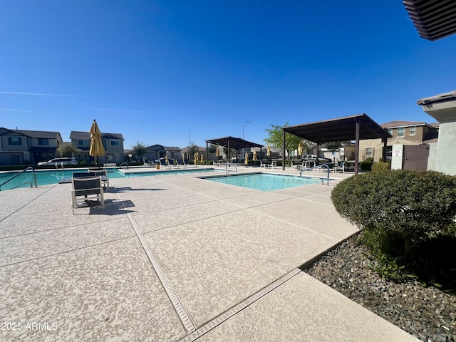 pool with a patio area