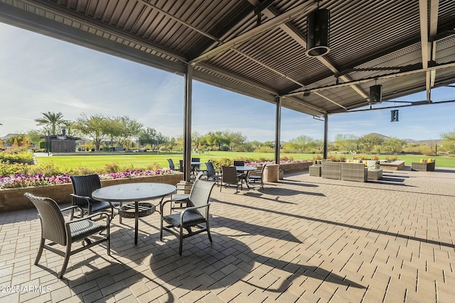 view of patio / terrace with an outdoor hangout area