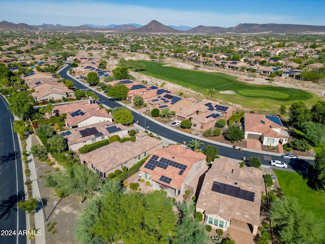 bird's eye view featuring a mountain view