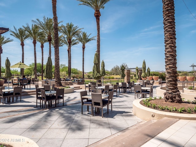 view of home's community featuring a patio