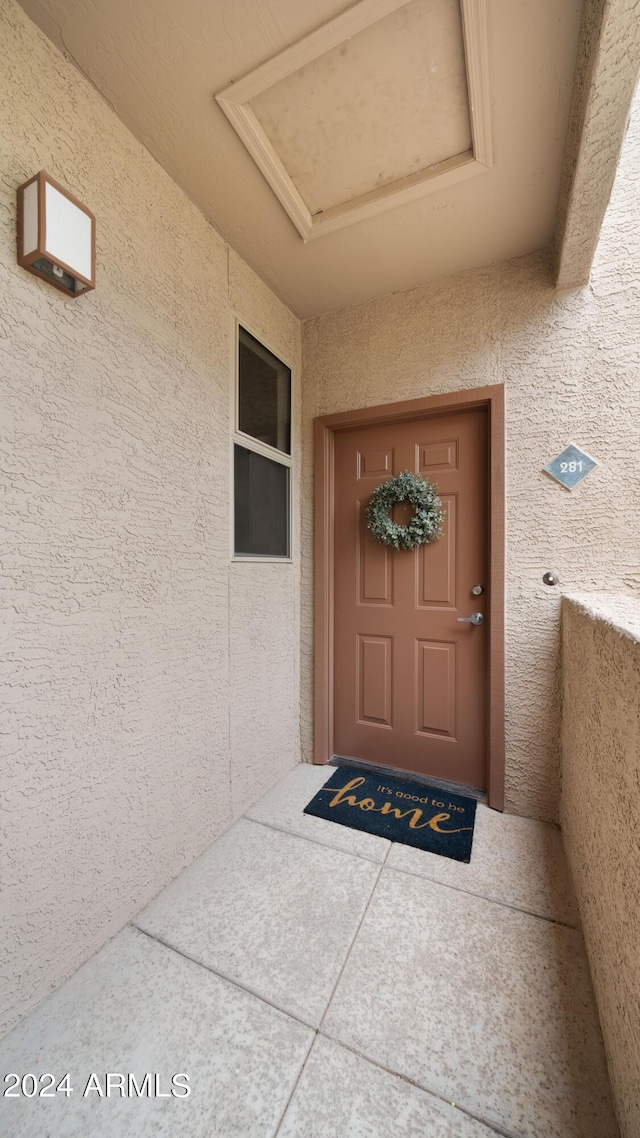 view of doorway to property