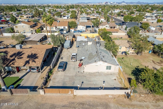 drone / aerial view with a residential view