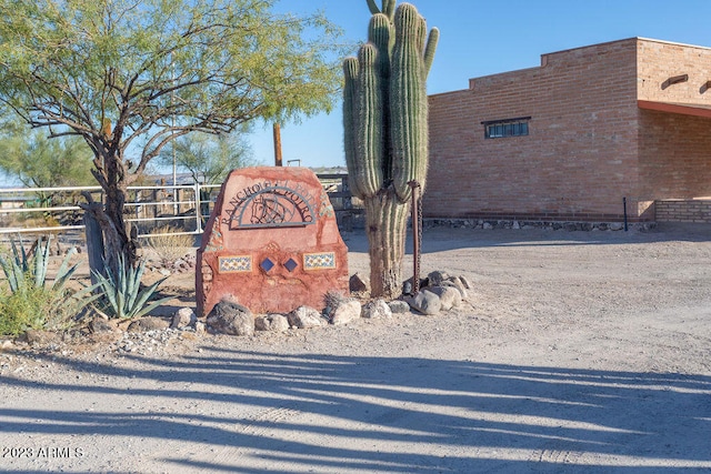 view of community sign