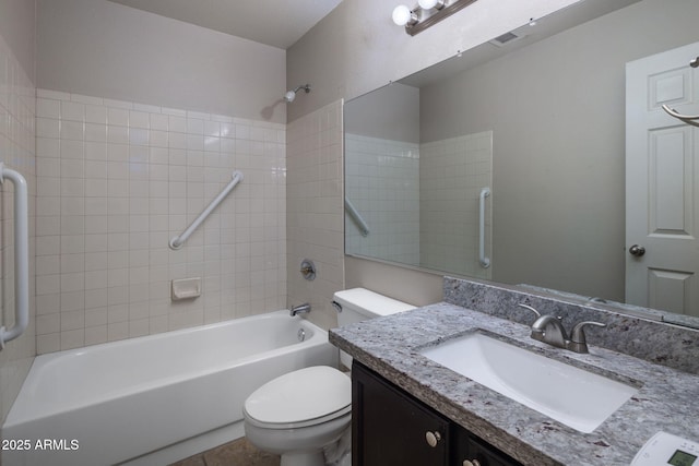 4753 E Bighorn Ave, Phoenix, AZ 85044 - bathroom featuring toilet, vanity, and shower / bath combination