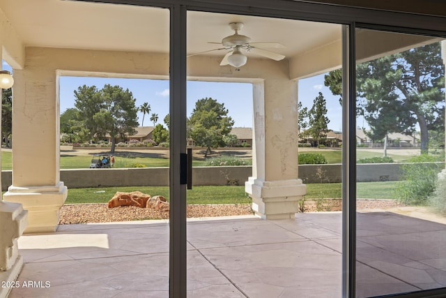 8431 W Utopia Rd, Peoria, AZ 85382 - sunroom / solarium featuring a ceiling fan and plenty of natural light