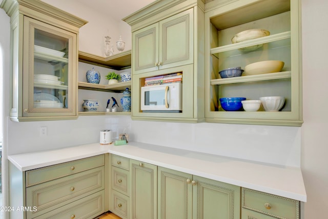 interior space featuring cream cabinets