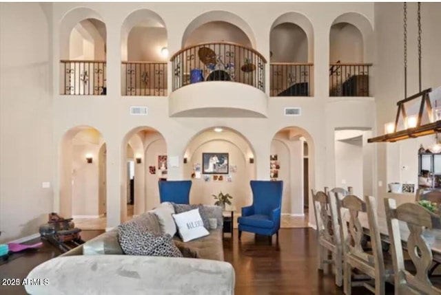 514 E Pearce Rd, Phoenix, AZ 85042 - living room with a towering ceiling and wood finished floors