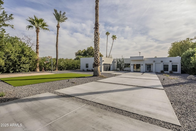 view of front of home with stucco siding