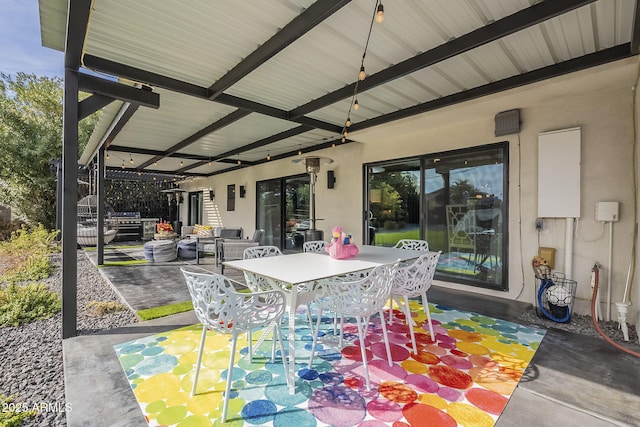 view of patio with outdoor dining space