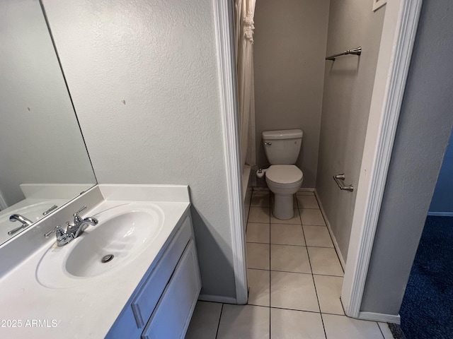 2301 E University Dr Unit 269, Mesa, AZ 85213 - bathroom featuring tile patterned flooring, vanity, and a shower with shower curtain
