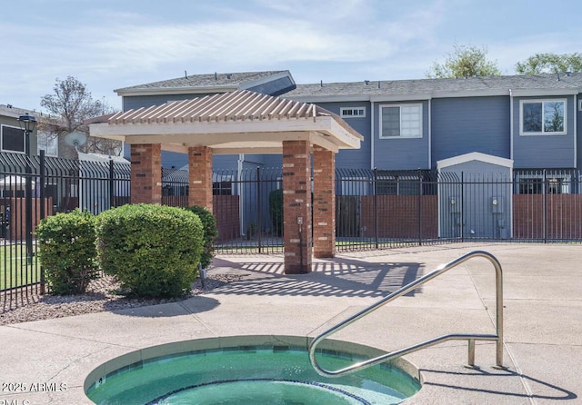 2301 E University Dr Unit 269, Mesa, AZ 85213 - view of pool featuring a hot tub and a gazebo