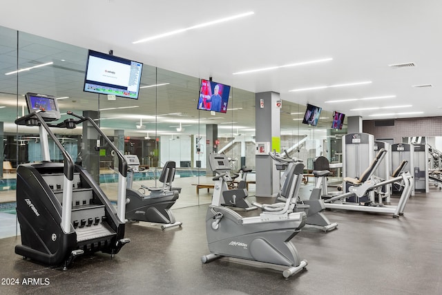 view of workout area