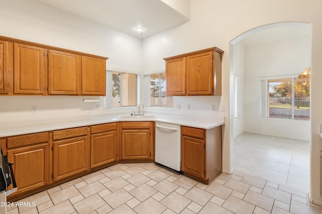 kitchen with dishwasher and sink