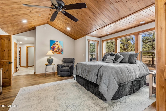 7500 E Old Walnut Canyon Rd, Flagstaff, AZ 86004 - bedroom with wooden ceiling, multiple windows, and wood finished floors