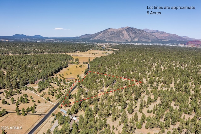 7500 E Old Walnut Canyon Rd, Flagstaff, AZ 86004 - property view of mountains with a wooded view