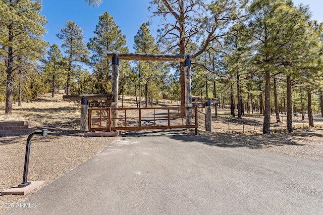 7500 E Old Walnut Canyon Rd, Flagstaff, AZ 86004 - view of street with a gated entry and driveway