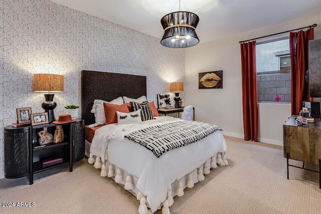 26966 N 168th Ln, Surprise, AZ 85387 - carpeted bedroom featuring wallpapered walls and baseboards