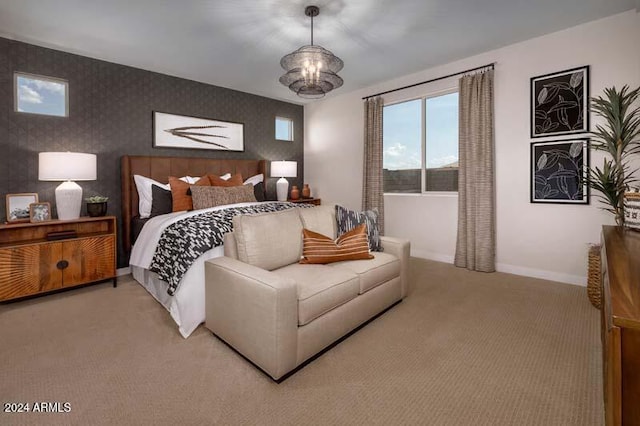 26966 N 168th Ln, Surprise, AZ 85387 - carpeted bedroom featuring baseboards and wallpapered walls