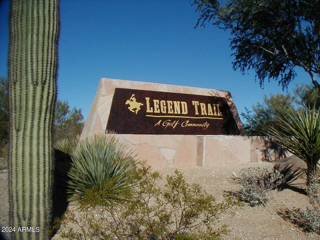 view of community sign