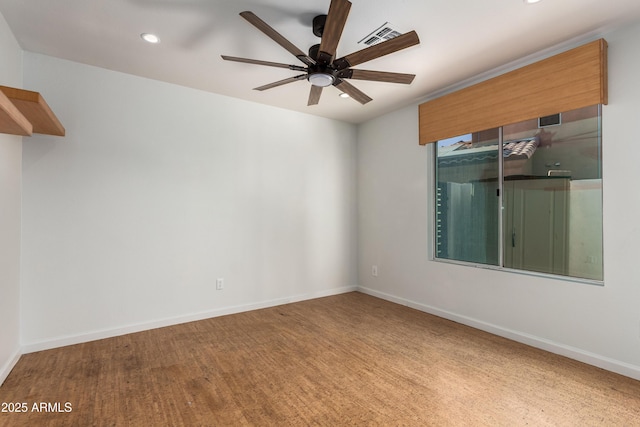 empty room with ceiling fan