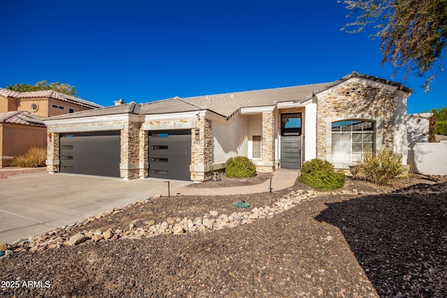 view of front of house featuring a garage