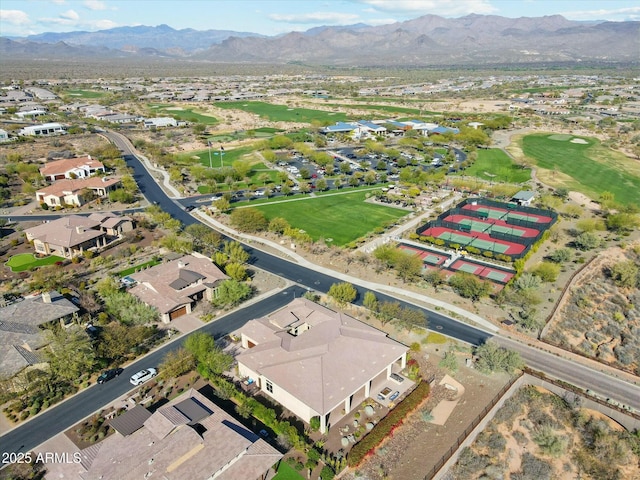17413 E Hidden Green Ct, Rio Verde, AZ 85263 - bird's eye view featuring a mountain view and a residential view