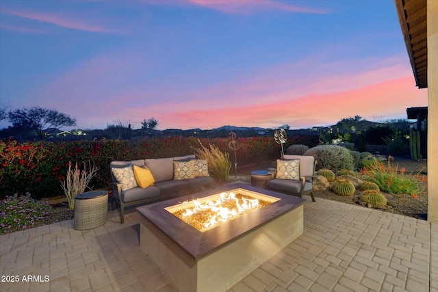 17413 E Hidden Green Ct, Rio Verde, AZ 85263 - view of patio with an outdoor fire pit