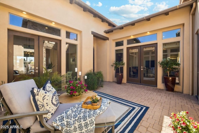 17413 E Hidden Green Ct, Rio Verde, AZ 85263 - view of patio / terrace featuring french doors