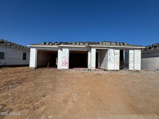 exterior space featuring a garage