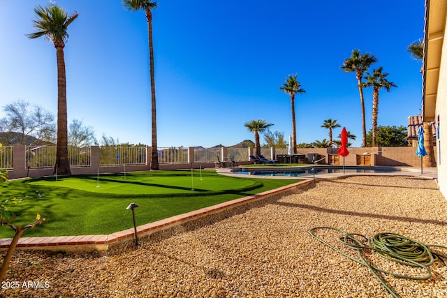 view of property's community with a pool