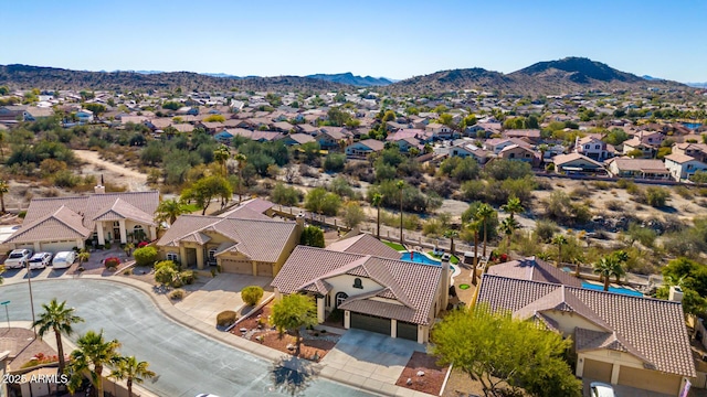 aerial view featuring a mountain view