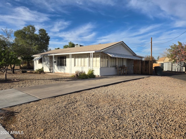 view of ranch-style home