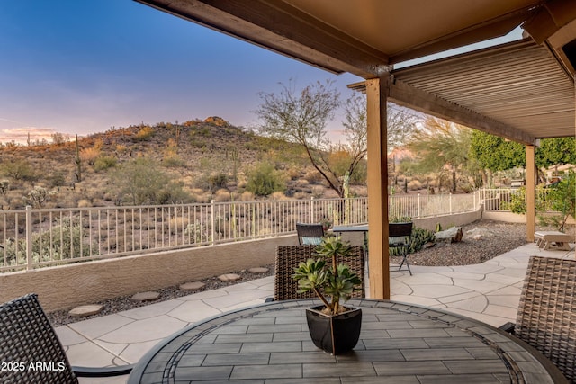 view of patio / terrace with a fenced backyard