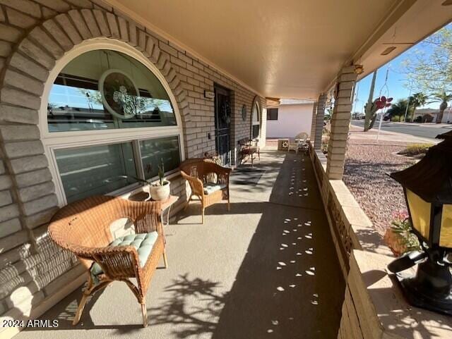 view of patio / terrace with a porch