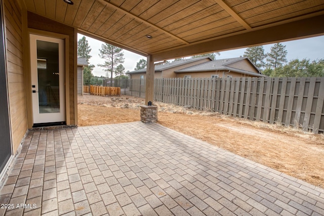 5974 E Elk Spgs, Lakeside, AZ 85929 - fenced backyard with a patio area