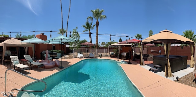 view of pool with a patio area