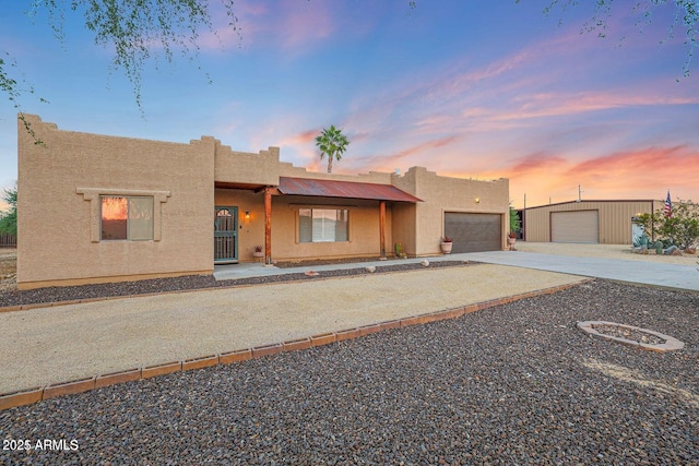 view of pueblo revival-style home