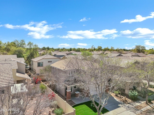 aerial view featuring a residential view