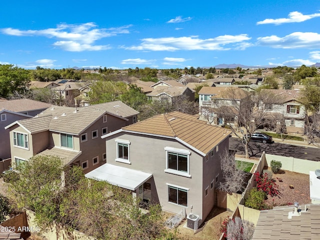 bird's eye view with a residential view