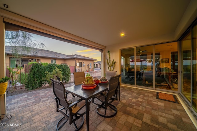 view of patio / terrace featuring outdoor dining space