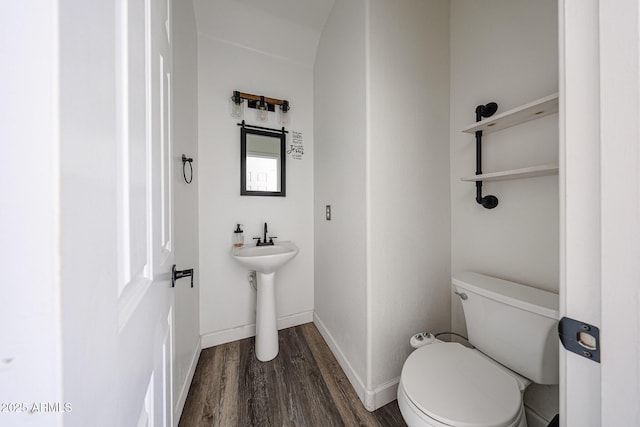 15365 W Valentine St, Surprise, AZ 85379 - bathroom with wood finished floors, toilet, and baseboards