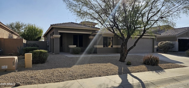 view of front facade featuring a garage