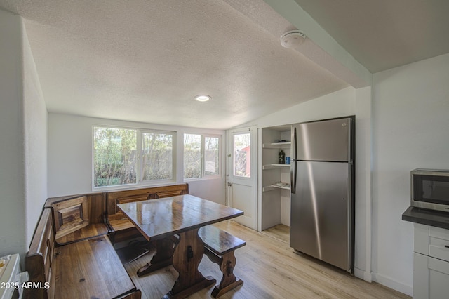520 S Macdonald, Mesa, AZ 85210 - dining space featuring light wood-style flooring, a textured ceiling, baseboards, and recessed lighting