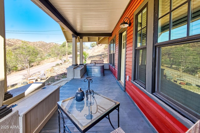 816 Tombstone Cyn Unit C, Bisbee, AZ 85603 - porch with a mountain view