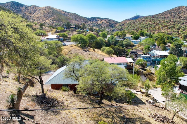 816 Tombstone Cyn Unit C, Bisbee, AZ 85603 - aerial perspective of suburban area featuring mountains