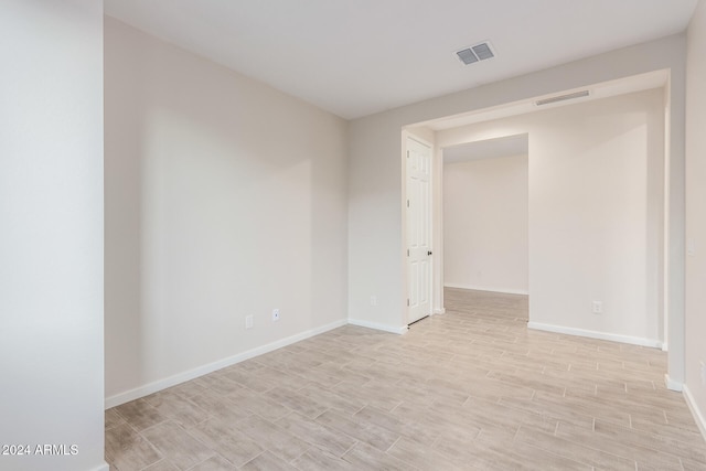 empty room featuring light hardwood / wood-style flooring